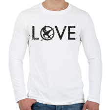 PRINTFASHION Az éhezők viadala - Férfi hosszú ujjú póló - Fehér férfi póló