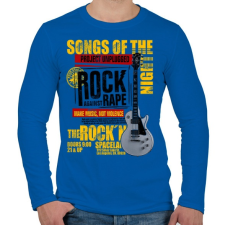 PRINTFASHION Az éj dala - Férfi hosszú ujjú póló - Királykék férfi póló