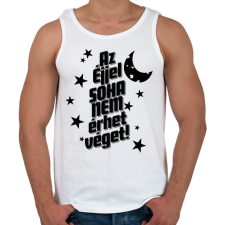 PRINTFASHION Az éjjel soha nem érthet vége! - Férfi atléta - Fehér atléta, trikó