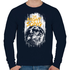 PRINTFASHION Az éjszaka hangja - Férfi pulóver - Sötétkék