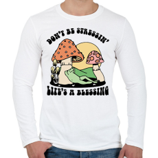 PRINTFASHION Az élet áldás - Férfi hosszú ujjú póló - Fehér