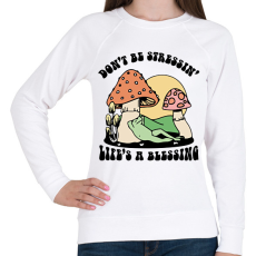 PRINTFASHION Az élet áldás - Női pulóver - Fehér