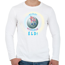 PRINTFASHION Az élet csoda - Férfi hosszú ujjú póló - Fehér férfi póló