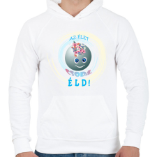 PRINTFASHION Az élet csoda - Férfi kapucnis pulóver - Fehér férfi pulóver, kardigán