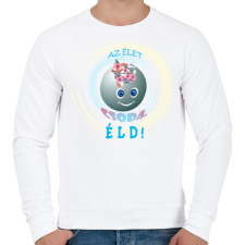 PRINTFASHION Az élet csoda - Férfi pulóver - Fehér férfi pulóver, kardigán