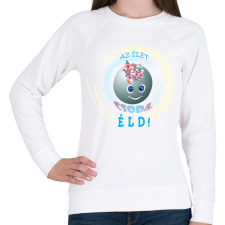 PRINTFASHION Az élet csoda - Női pulóver - Fehér női pulóver, kardigán