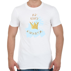 PRINTFASHION Az élet királya - Férfi póló - Fehér