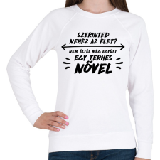 PRINTFASHION Az élet nehéz? - Női pulóver - Fehér női pulóver, kardigán