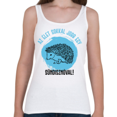 PRINTFASHION Az élet sokkal jobb egy sündisznóval - Női atléta - Fehér