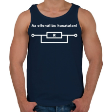 PRINTFASHION Az ellenállás hasztalan! - Férfi atléta - Sötétkék