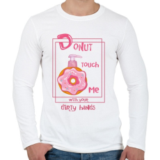 PRINTFASHION Az ellenállhatatlan fánk - Férfi hosszú ujjú póló - Fehér