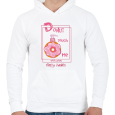PRINTFASHION Az ellenállhatatlan fánk - Férfi kapucnis pulóver - Fehér