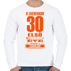 PRINTFASHION Az első 30 év! - Férfi pulóver - Fehér