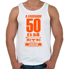 PRINTFASHION Az első 50 év! - Férfi atléta - Fehér atléta, trikó
