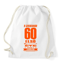 PRINTFASHION Az első 60 év! - Sportzsák, Tornazsák - Fehér tornazsák
