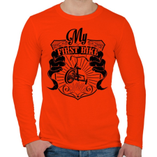 PRINTFASHION Az első biciklim - Férfi hosszú ujjú póló - Narancs férfi póló