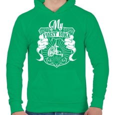 PRINTFASHION Az első biciklim  - Férfi kapucnis pulóver - Zöld