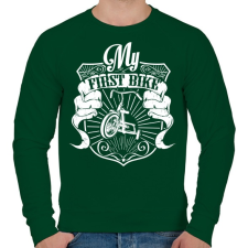 PRINTFASHION Az első biciklim - Férfi pulóver - Sötétzöld férfi pulóver, kardigán