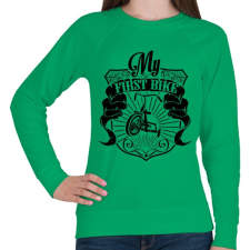 PRINTFASHION Az első biciklim - Női pulóver - Zöld női pulóver, kardigán