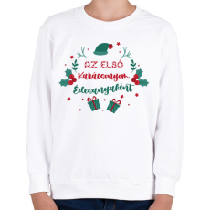 PRINTFASHION Az első Karácsonyom - Anya - Gyerek pulóver - Fehér