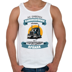 PRINTFASHION Az emberek kamionsofőrnek hívnak - Férfi atléta - Fehér