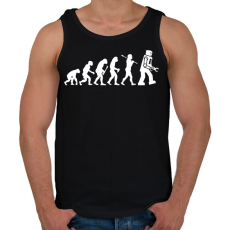 PRINTFASHION Az emberiség evolúciója - fehér - Férfi atléta - Fekete