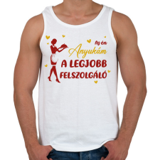 PRINTFASHION Az én anyukám - Felszolgáló - Férfi atléta - Fehér atléta, trikó