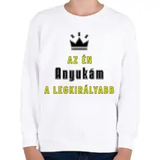 PRINTFASHION Az én anyukám - Gyerek pulóver - Fehér gyerek pulóver, kardigán