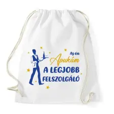 PRINTFASHION Az én apukám - Felszolgáló - Sportzsák, Tornazsák - Fehér tornazsák
