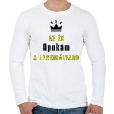 PRINTFASHION Az én apukám - Férfi hosszú ujjú póló - Fehér férfi póló