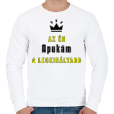 PRINTFASHION Az én apukám - Férfi pulóver - Fehér