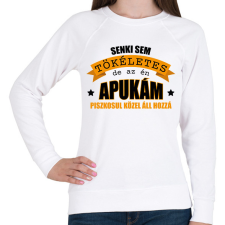 PRINTFASHION Az én apukám - Női pulóver - Fehér női pulóver, kardigán