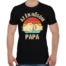 PRINTFASHION Az én hősöm papa - Férfi póló - Fekete
