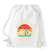 PRINTFASHION Az én hősöm papa - Sportzsák, Tornazsák - Fehér tornazsák