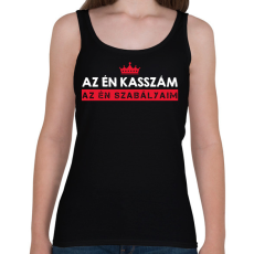 PRINTFASHION Az én kasszám - Női atléta - Fekete