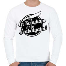 PRINTFASHION Az én konyhám az én szabályaim! - Férfi pulóver - Fehér férfi pulóver, kardigán