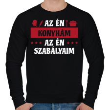 PRINTFASHION AZ én konyhám - Férfi pulóver - Fekete férfi pulóver, kardigán