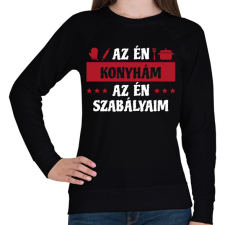 PRINTFASHION AZ én konyhám - Női pulóver - Fekete női pulóver, kardigán