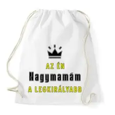 PRINTFASHION Az én nagymamám - Sportzsák, Tornazsák - Fehér tornazsák