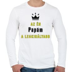 PRINTFASHION Az én papám - Férfi hosszú ujjú póló - Fehér