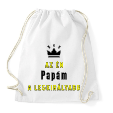 PRINTFASHION Az én papám - Sportzsák, Tornazsák - Fehér tornazsák
