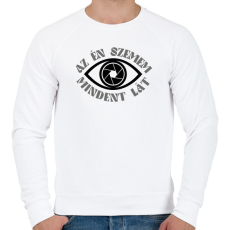 PRINTFASHION Az én szemem mindent lát - Fotós - Férfi pulóver - Fehér