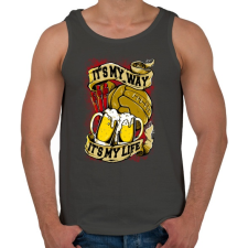 PRINTFASHION Az én szenvedélyem - Férfi atléta - Sötétszürke atléta, trikó