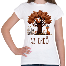 PRINTFASHION Az erdő - Női póló - Fehér