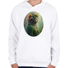 PRINTFASHION Az erdő szelleme - Gyerek kapucnis pulóver - Fehér gyerek pulóver, kardigán