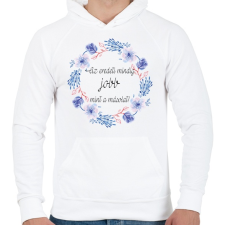 PRINTFASHION Az eredeti mindig jobb, mint a másolat.  - Férfi kapucnis pulóver - Fehér férfi pulóver, kardigán