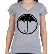 PRINTFASHION Az esernyő akadémia - Női V-nyakú póló - Sport szürke női póló