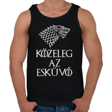 PRINTFASHION Az esküvő közeleg - Férfi atléta - Fekete