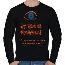 PRINTFASHION az időm drága - Férfi pulóver - Fekete férfi pulóver, kardigán