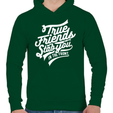 PRINTFASHION Az igaz barát...  - Férfi kapucnis pulóver - Sötétzöld